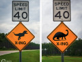 dinosaur sign at barber marina May 14  2014